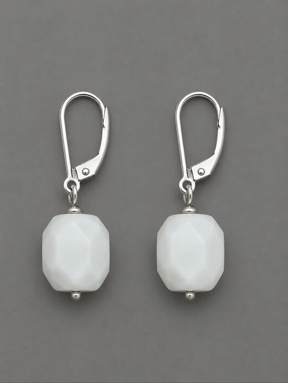 Aquamarine Dangle Hook Earrings